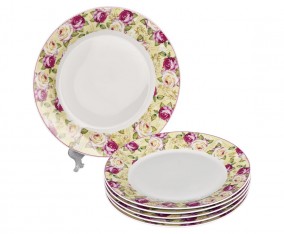 BA16 Mawar 6 Pcs Piring Makan 10.5 inch